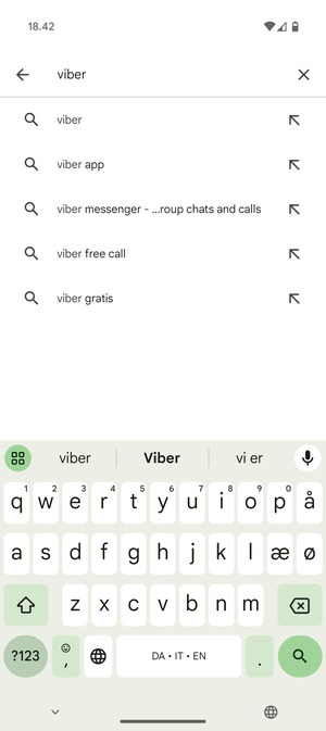 Indtast navnet på appen og vælg Søg