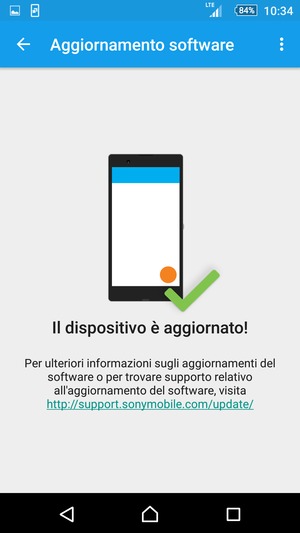 Se il tuo telefono è aggiornato, vedrai la seguente schermata.