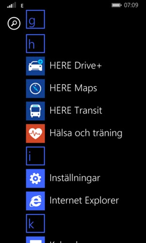 Scrolla till och välj Inställningar