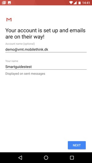 Give your account a name and enter your name. Select NEXT