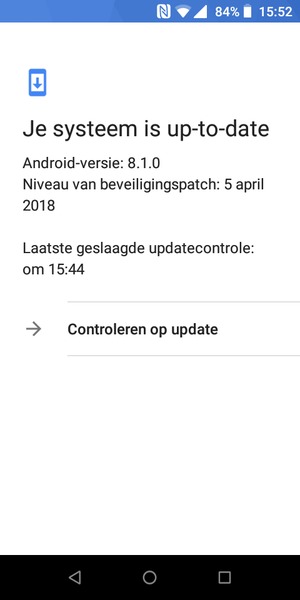 Selecteer Controleren op update