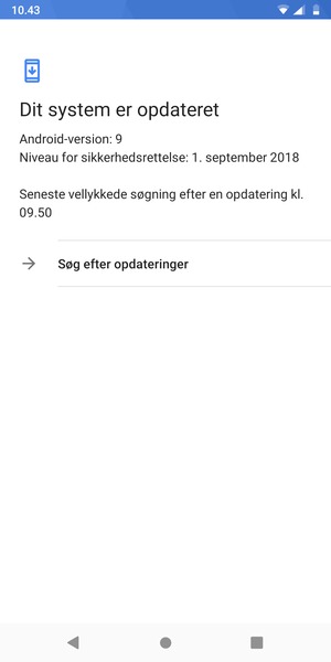 Vælg Søg efter opdateringer