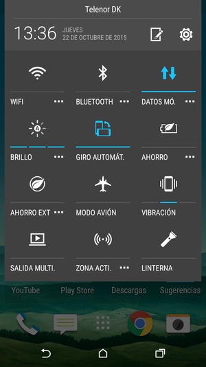Seleccione VIBRACIÓN para volver al modo de sonido