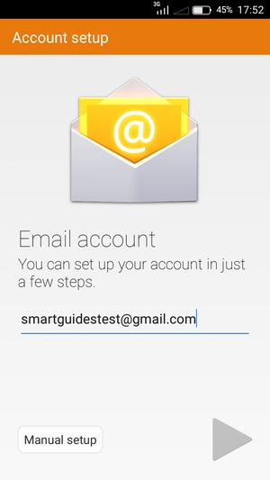 Enter your Gmail or Hotmail address. Select NEXT