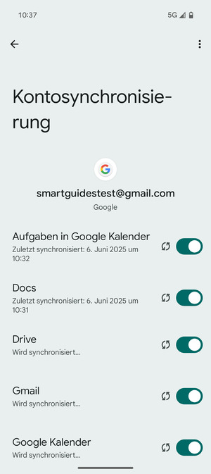 Ihre Daten werden synchronisiert