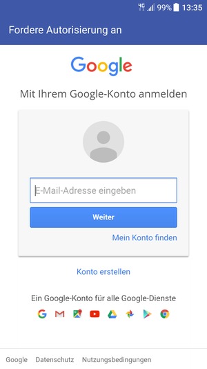 Geben Sie Ihre E-Mail-Adresse ein und wählen Sie Weiter
