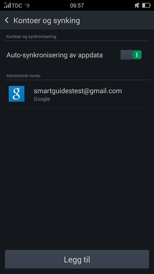 Velg din Google-konto