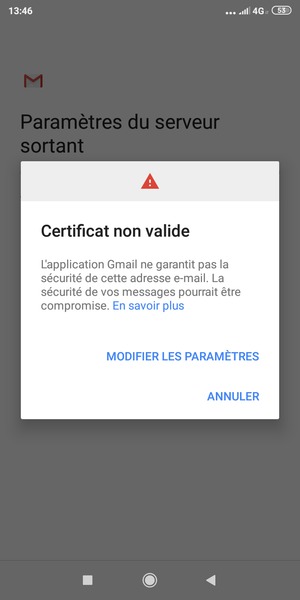 Sélectionnez MODIFIER LES PARAMÈTRES