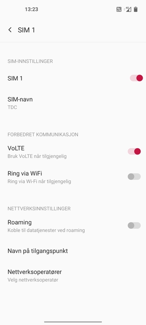 Velg Navn på tilgangspunkt