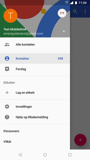Velg Innstillinger