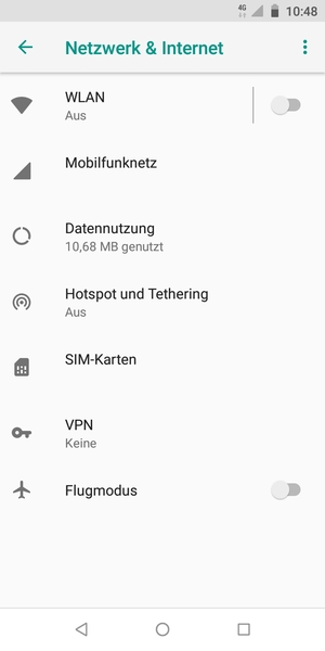 Wählen Sie Mobilfunknetz