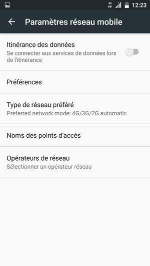 Sélectionnez Noms des points d'accès