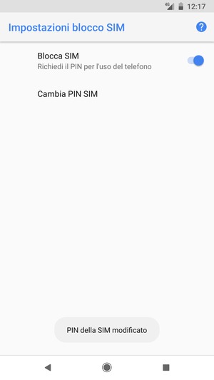 Il tuo PIN della SIM è stato modificato