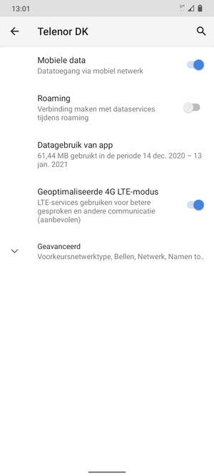 Selecteer Geavanceerd