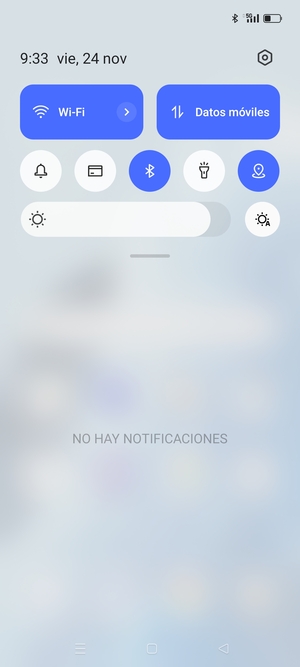 Deslice hacia abajo el menú superior de nuevo