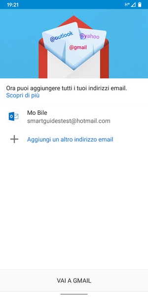 Seleziona VAI A GMAIL