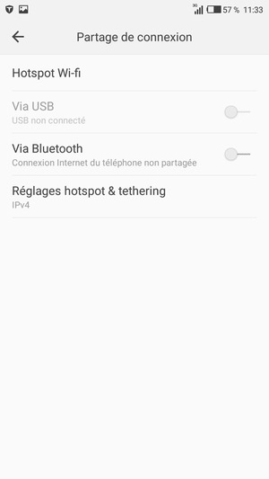 Sélectionnez Hotspot Wi-fi
