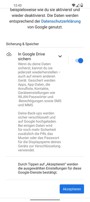 Wählen Sie Akzeptieren