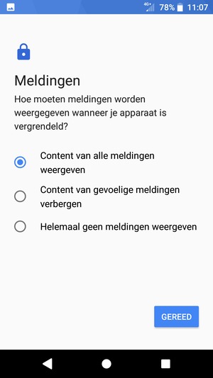 Selecteer uw voorkeursoptie en selecteer GEREED