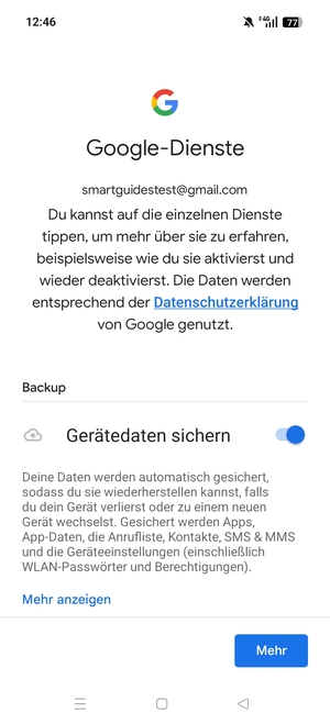 Wählen Sie Mehr