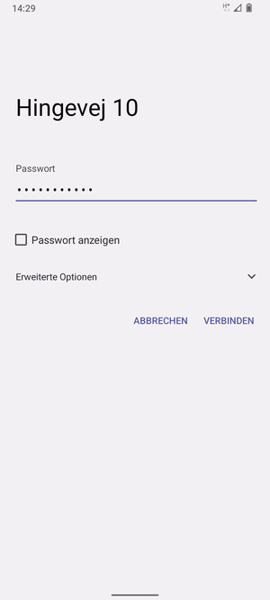 Geben Sie das WLAN-Passwort ein und wählen Sie VERBINDEN
