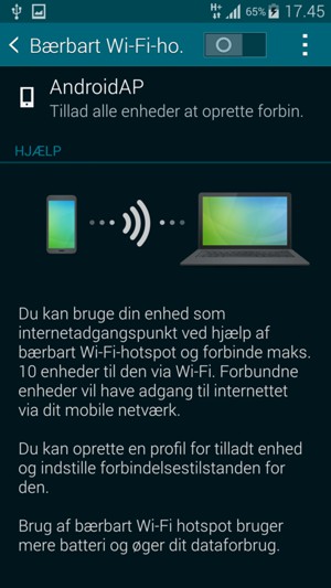Vælg Menu-knappen