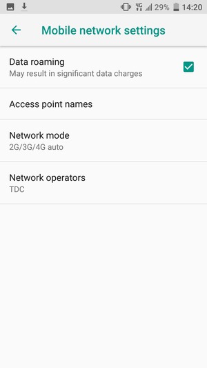 Turn Data roaming on or off