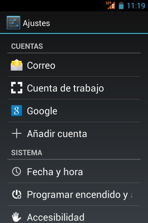 Desplácese y seleccione Google