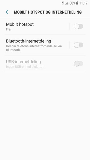 Vælg Mobilt hotspot