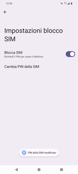 Il tuo PIN della SIM è stato modificato