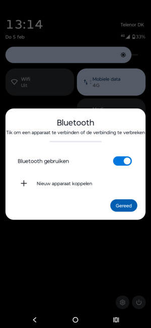 Schakel  Bluetooth gebruiken uit