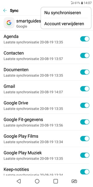 Selecteer Nu synchronisieren