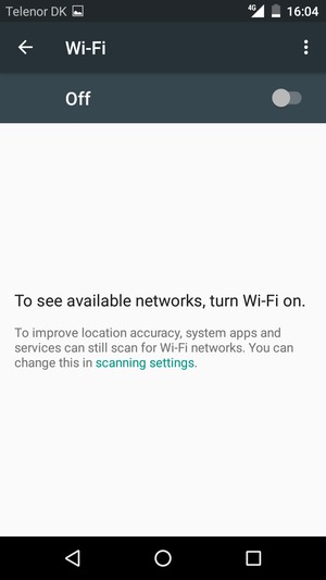 Turn on Wi-Fi