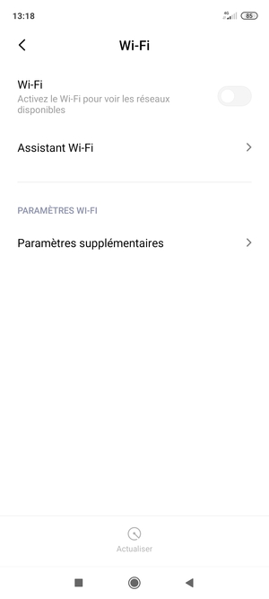 Activer le Wi-Fi