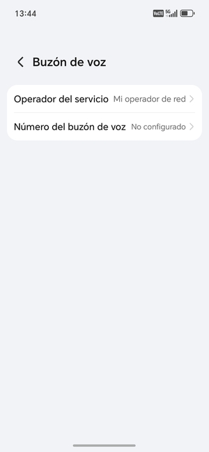 Seleccione Número del buzón de voz