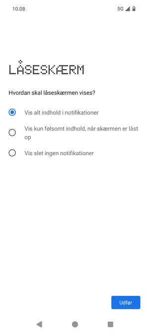Vælg din foretrukne mulighed og vælg Udfør