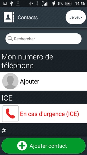Sélectionnez Je veux