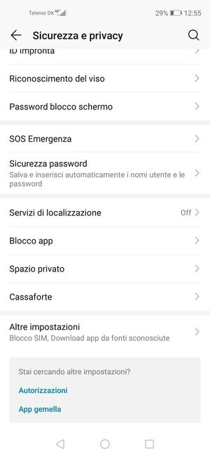 Scorri e seleziona Altre impostazioni