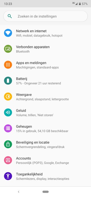 Selecteer Netwerk en internet