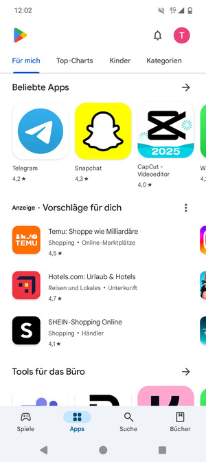 Wählen Sie Suche