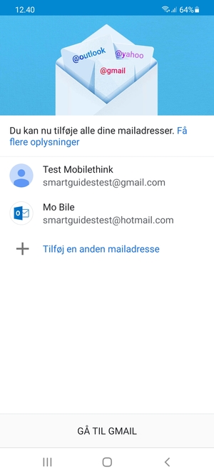Vælg GÅ TIL GMAIL