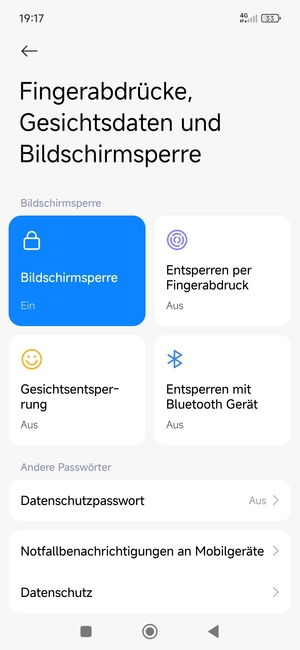 Ihr Handy ist jetzt mit einer Bildschirmsperre gesichert