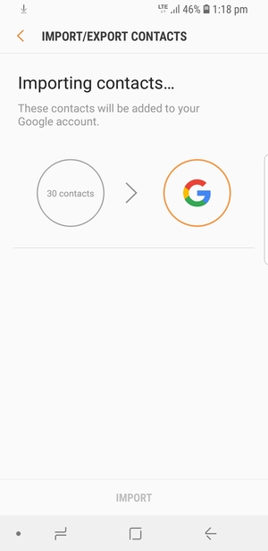 Your contacts will be saved to your Google account and saved to your phone the next time Google is synced.