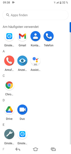 Wählen Sie Einstellungen