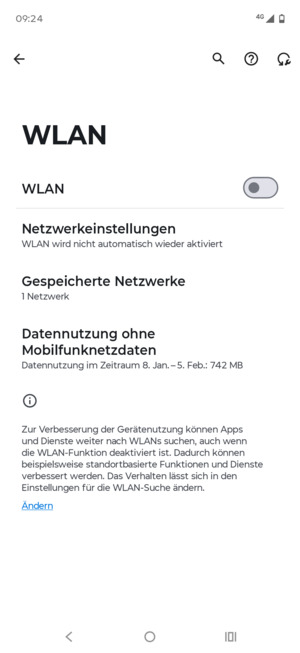 Schalten Sie WLAN ein