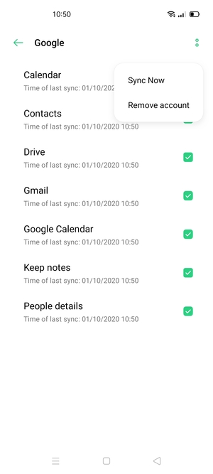 Select Sync Now