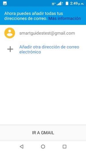 Seleccione IR A GMAIL