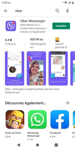 Sélectionnez l'appli