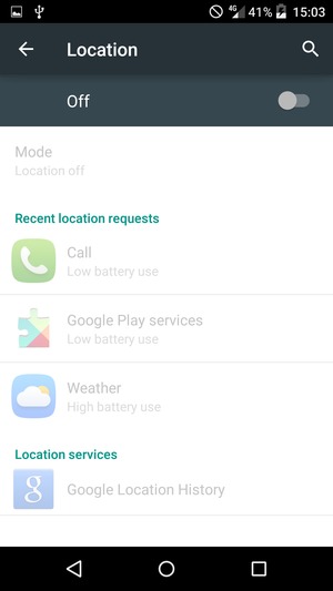 Turn off Location