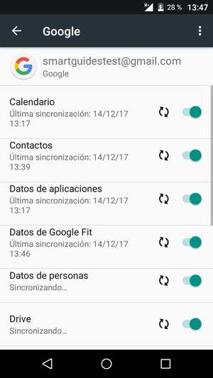 Su información será sincronizada